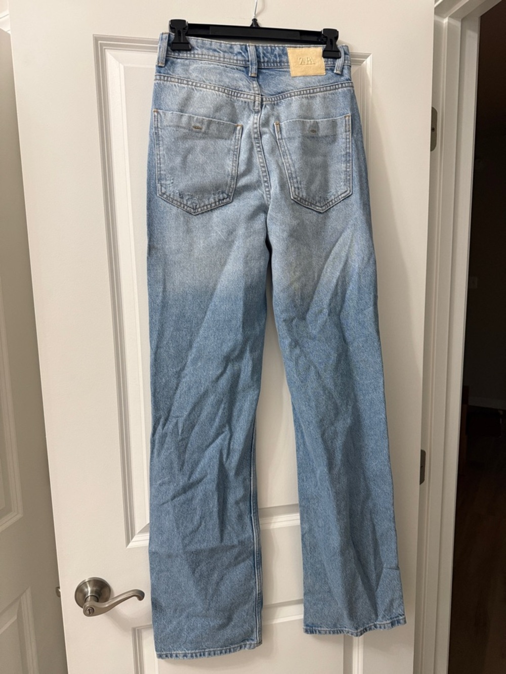 Zara Light Blue High Rise Distressed Jeans - Picture 2 of 2